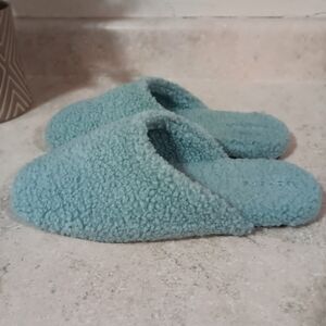 Bombas Women's Sunday Mule Slipper Sherpa Cozy Light Blue Size 9